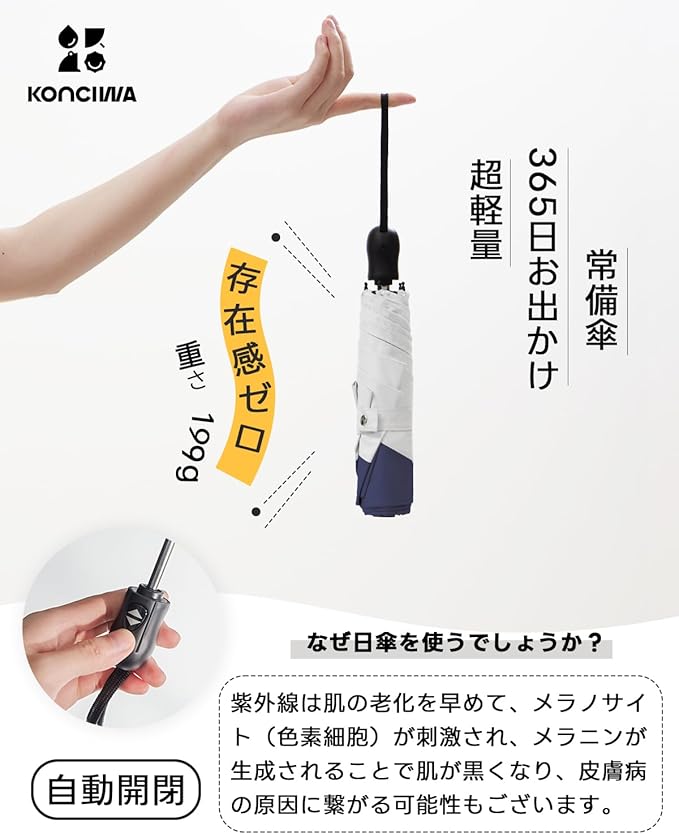 Pattern-PATCHWORK】パッチワーク 日傘 完全遮光 自動開閉 199g