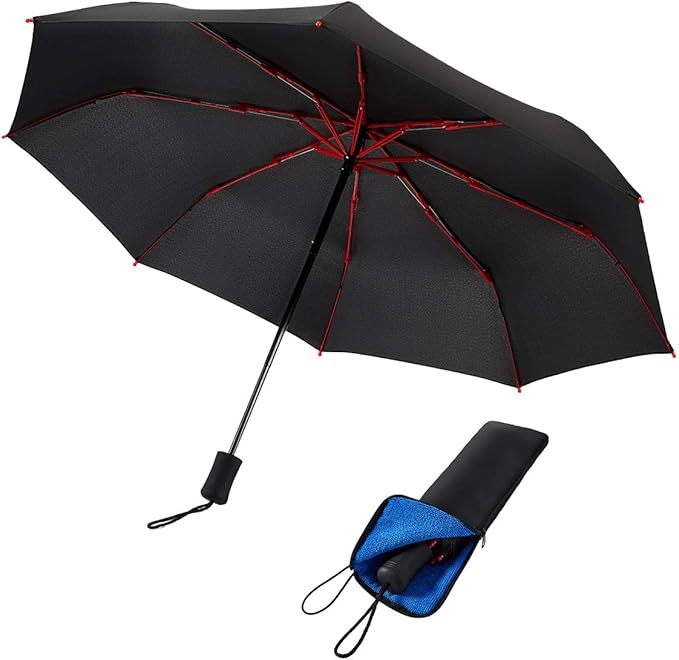 8本骨265g おりたたみ傘 メンズ 軽量 大きい 丈夫な 折りたたみ傘 手動開閉,日傘 黒 折りたたみ