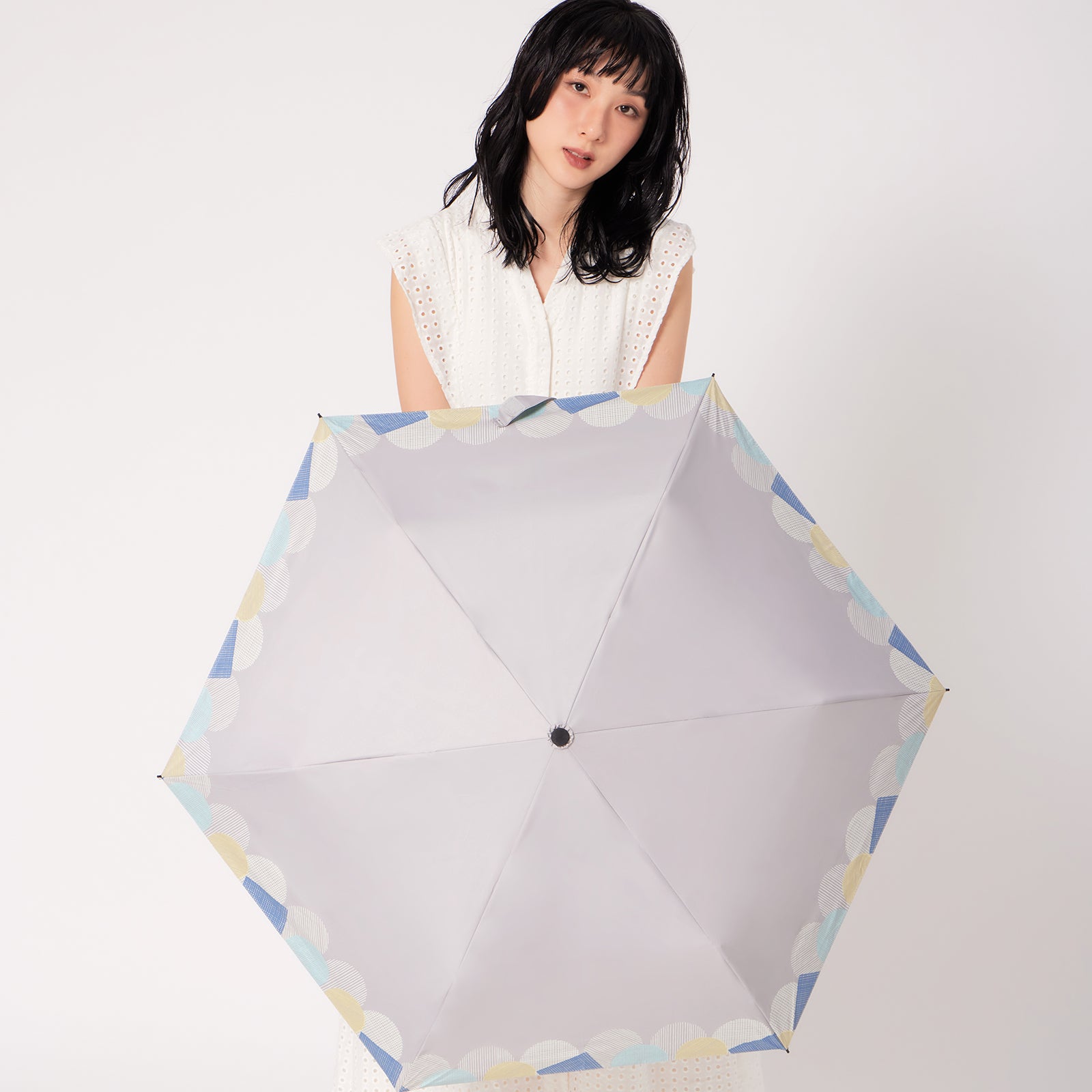 FLOWER Pattern 日傘 傘柄あり 超軽量 ワンタッチ 自動開閉