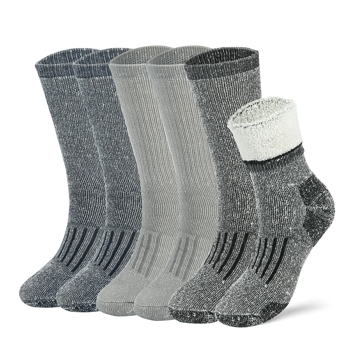 靴下 メンズ 冬 3足セット ウールソックス・-30℃防寒・極厚裏パイル・30％ウール素材・防臭・吸汗速乾・蒸れにくい 防寒 保温 耐久性 伸縮性 ピリング防止 カジュアルソックス 室内 アウトドア 登山25-29㎝