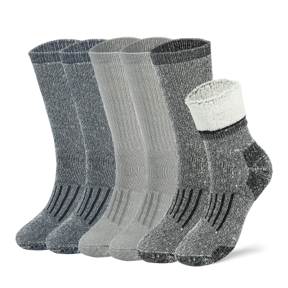 靴下 メンズ 冬 3足セット ウールソックス・-30℃防寒・極厚裏パイル・30％ウール素材・防臭・吸汗速乾・蒸れにくい 防寒 保温 耐久性 伸縮性 ピリング防止 カジュアルソックス 室内 アウトドア 登山25-29㎝