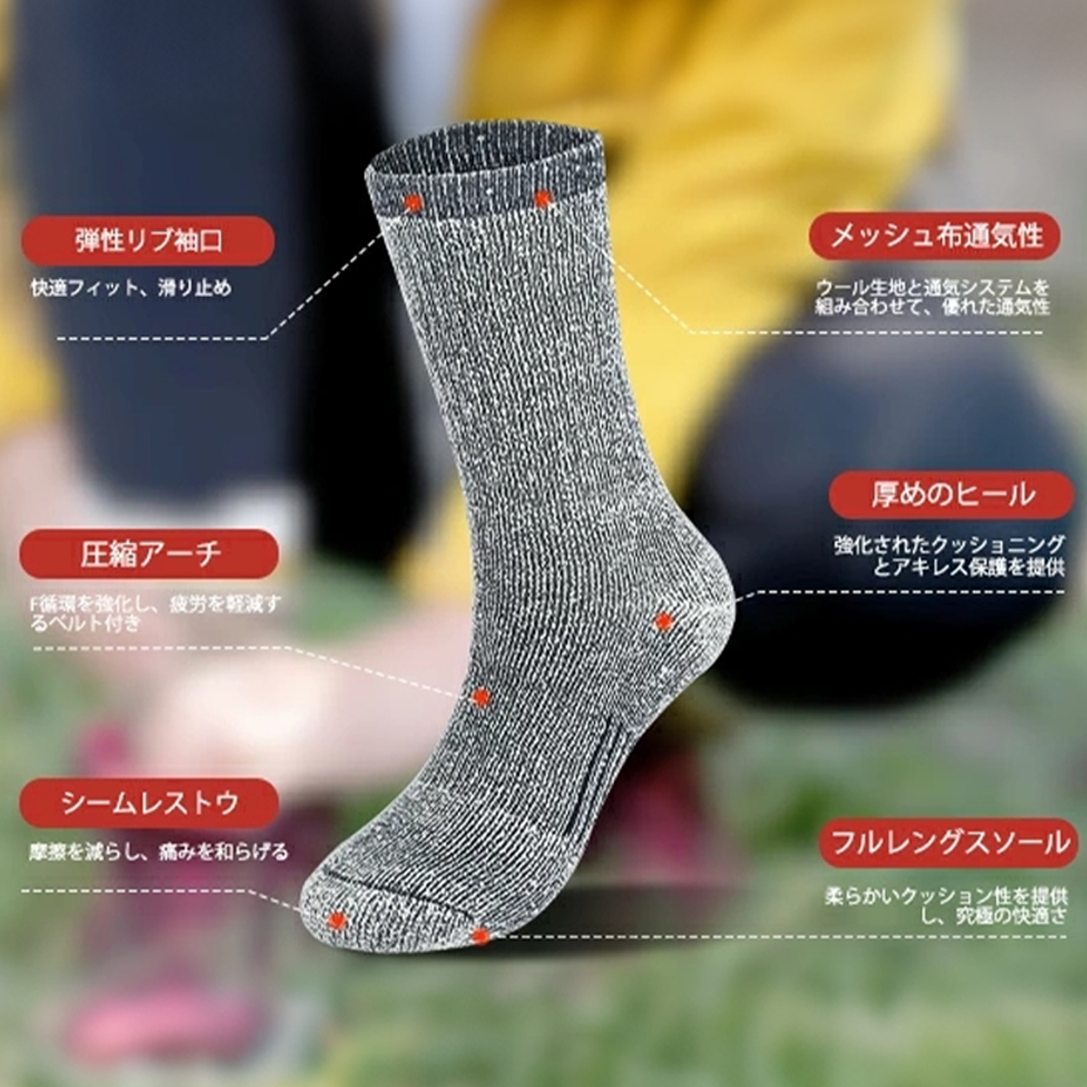 靴下 メンズ 冬 3足セット ウールソックス・-30℃防寒・極厚裏パイル・30％ウール素材・防臭・吸汗速乾・蒸れにくい 防寒 保温 耐久性 伸縮性 ピリング防止 カジュアルソックス 室内 アウトドア 登山25-29㎝