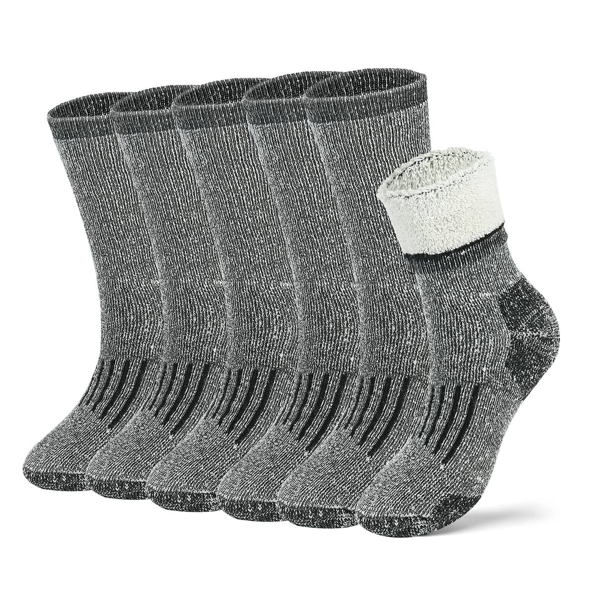 靴下 メンズ 冬 3足セット ウールソックス・-30℃防寒・極厚裏パイル・30％ウール素材・防臭・吸汗速乾・蒸れにくい 防寒 保温 耐久性 伸縮性 ピリング防止 カジュアルソックス 室内 アウトドア 登山25-29㎝