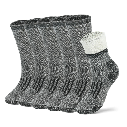 靴下 メンズ 冬 3足セット ウールソックス・-30℃防寒・極厚裏パイル・30％ウール素材・防臭・吸汗速乾・蒸れにくい 防寒 保温 耐久性 伸縮性 ピリング防止 カジュアルソックス 室内 アウトドア 登山25-29㎝