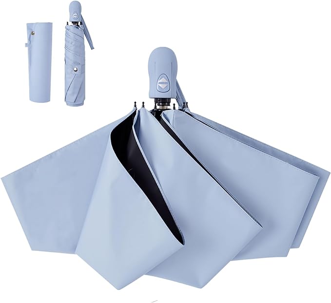 傘 晴雨 兼用 199g UVカット率 100％ 優れたデザイン 浅いブルー,折り畳み 傘 軽量,おしゃれ 傘