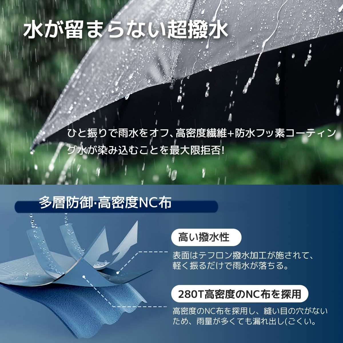 MFU3S Series 形状記憶折りたたみ傘 ワンタッチ 自動開閉 超軽量 メンズ レディース,折りたたみ傘,折りたたみ 傘