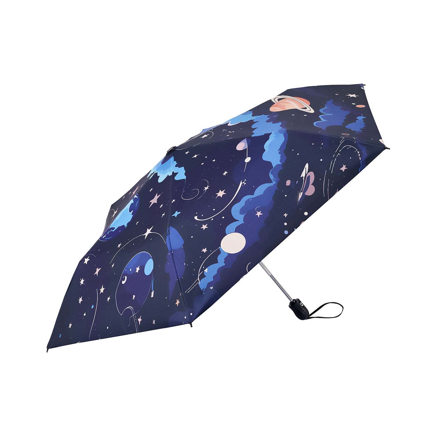 宇宙柄の多彩なおりたたみ折りたたみ傘で、風雨の日でも快適な出かけをサポートします。傘 シンプル かわいい