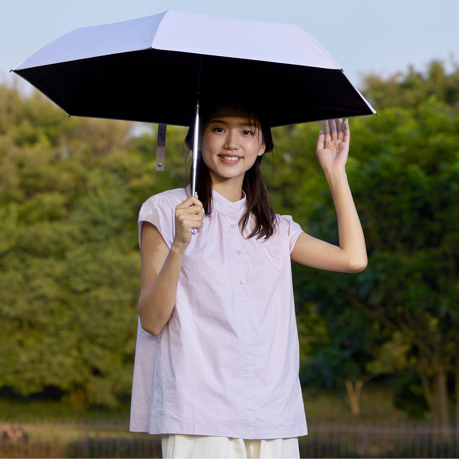 新品未使用】折りたたみ傘 雨晴兼用 雨傘 日傘 自動開閉 突き進み  