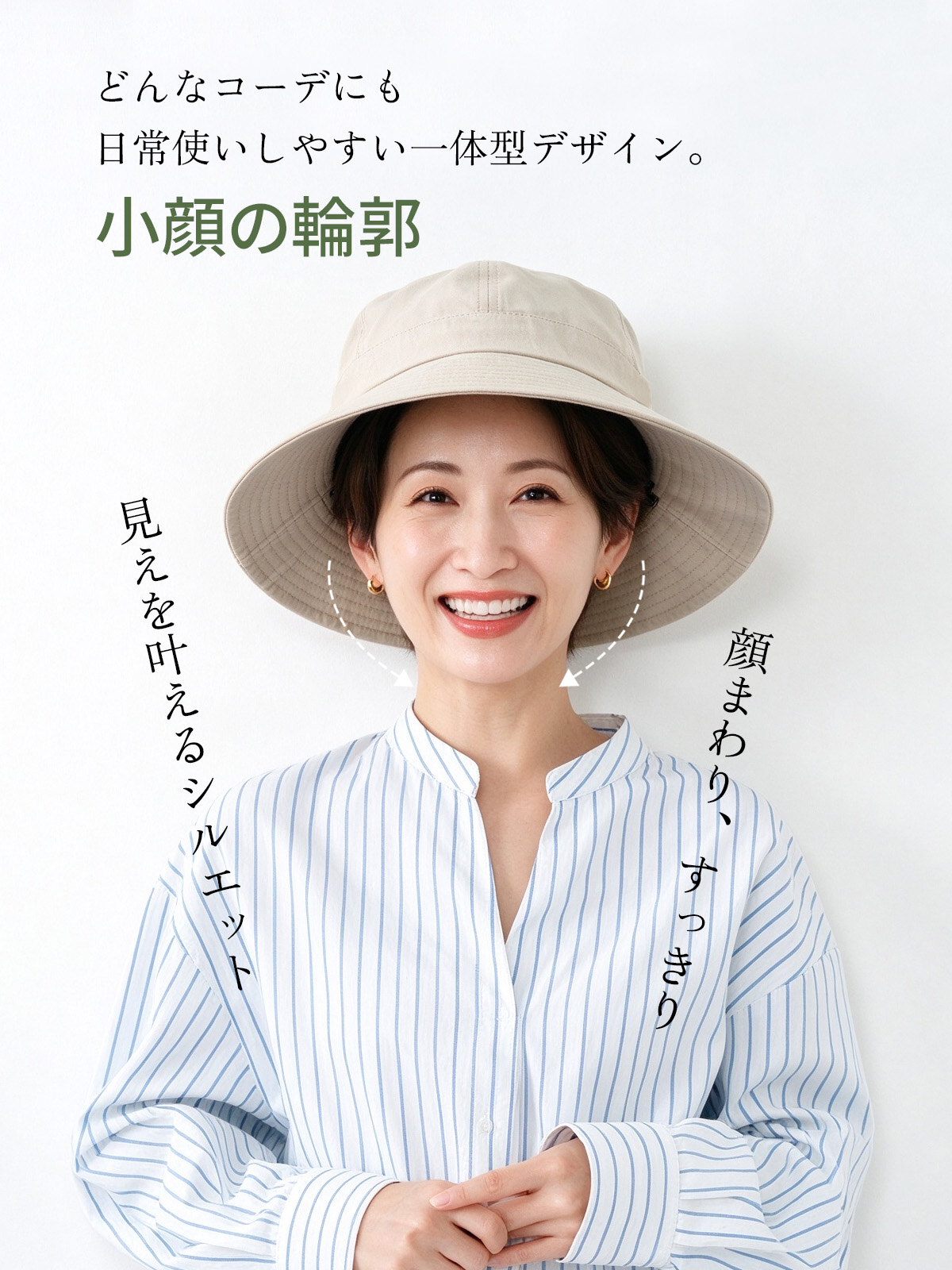 UPF50+ キャップ