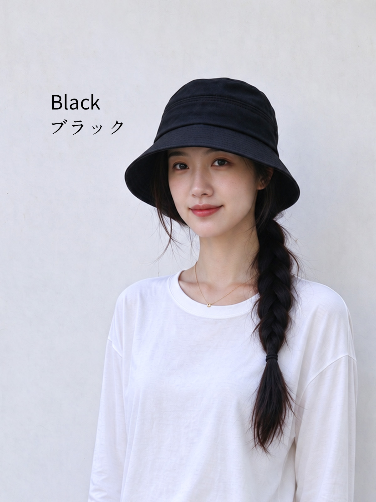 リボン付きバケットハット