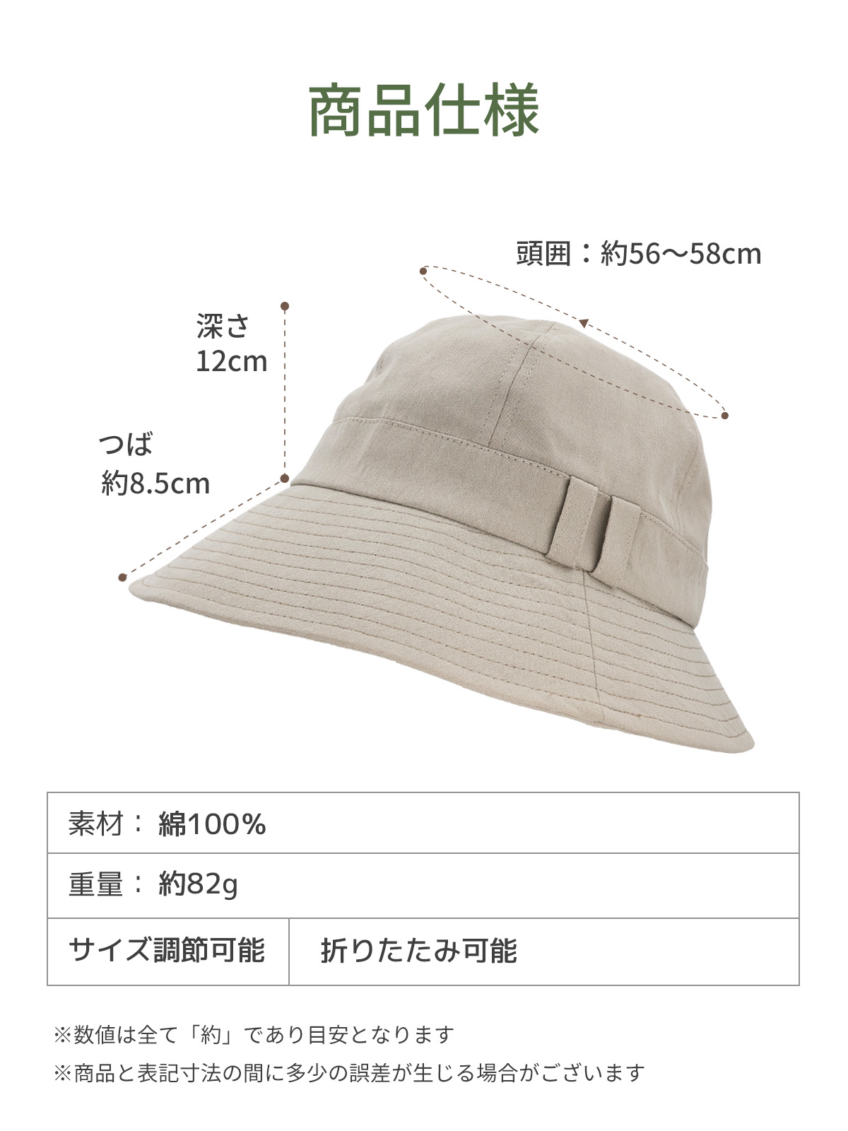 UPF50+ キャップ