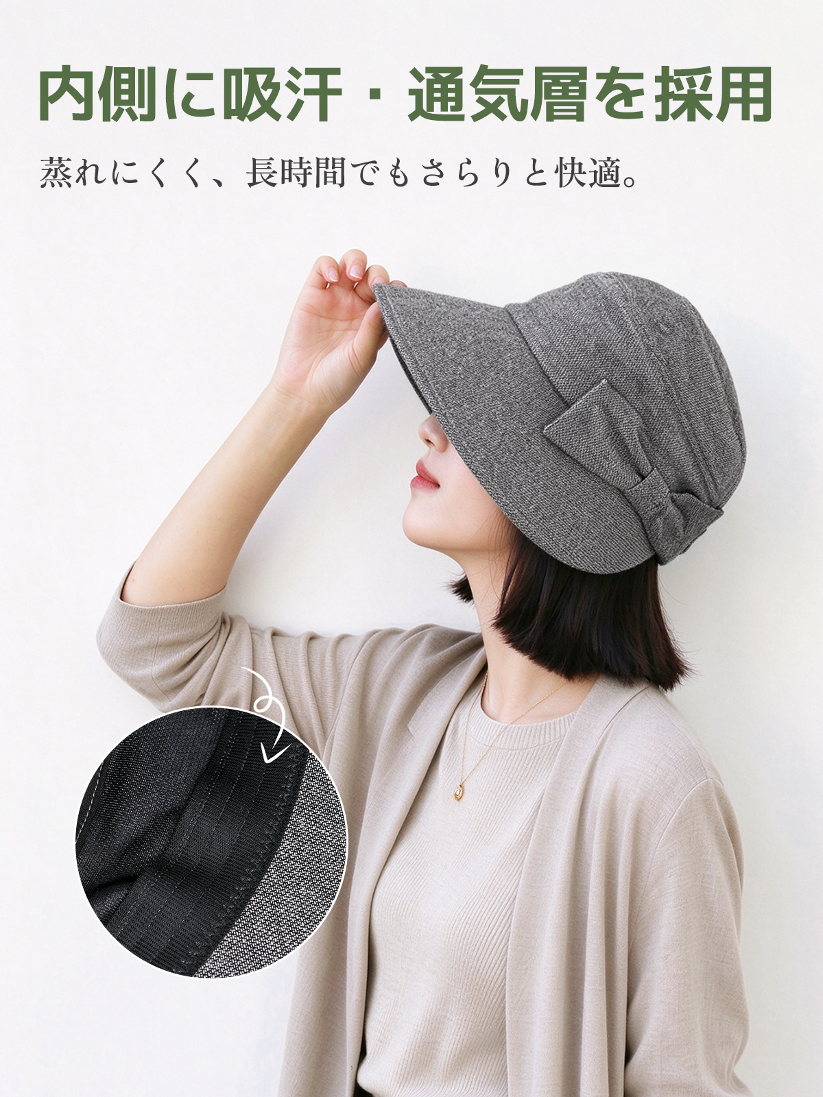 種類 リボン付きノーメイクで似合うハット