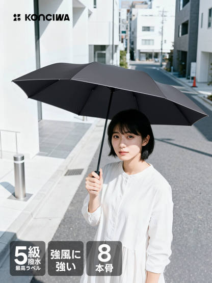 Ultra SmartCover 大判 逆折り式 折りたたみ傘 ワンタッチ自動開閉 晴雨兼用傘 メンズ傘 遮光率100% 梅雨対策 台風対応 豪雨対応