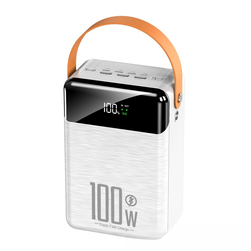 พาวเวอร์แบงค์มีสายในตัว ชาร์จเร็วพิเศษ 100W  80,000mAh 