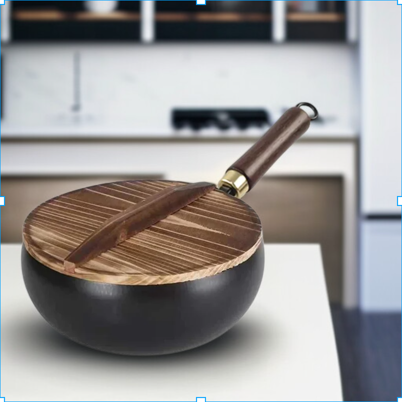 【หม้อสุขภาพไร้สารเคลือบ】หม้อเหล็กบริสุทธิ์เสริมธาตุเหล็กไม่ติด