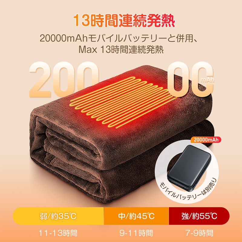 J74毛布＋バッテリー付き