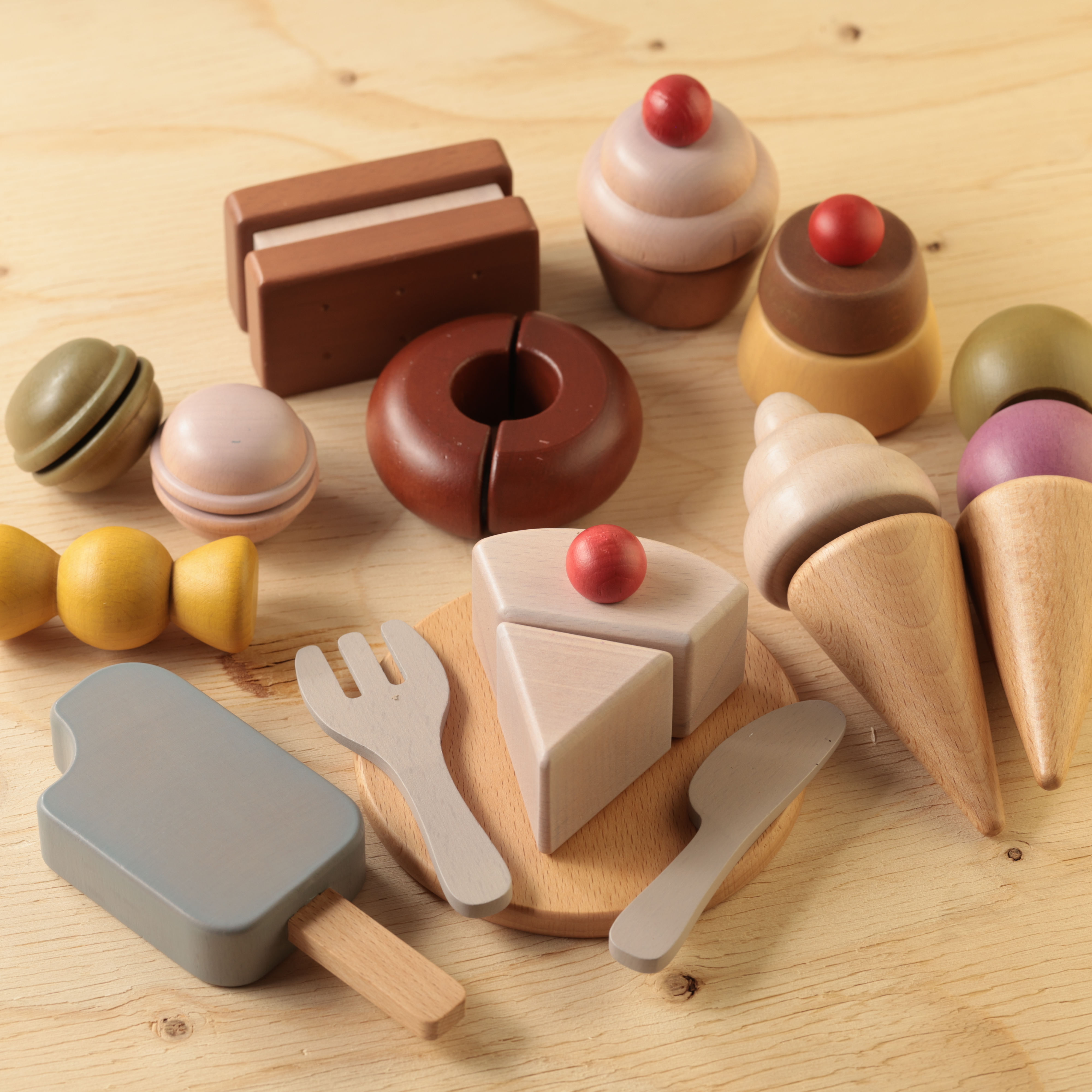 スイーツセット（木のおままごと）-KIITASU