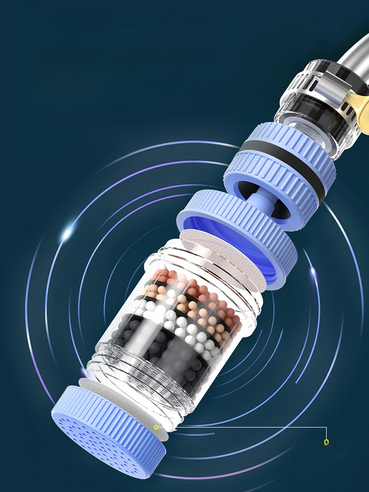 Six-layer household faucet filter