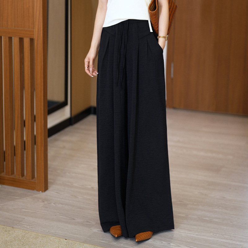 JL Casual Fashion Pleated Wide Leg Pants