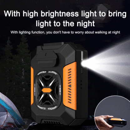 Outdoor portable waist-mounted fan