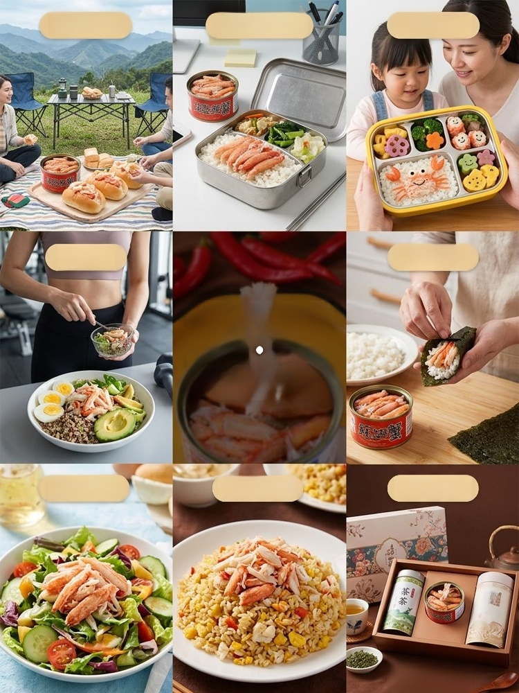 俄羅斯即食蟹腿肉罐頭食品