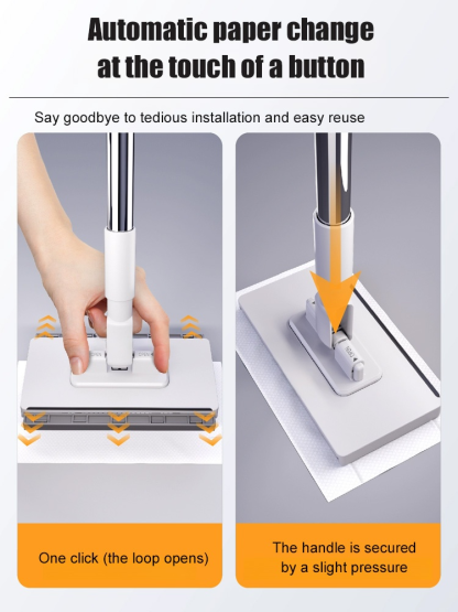 【100% labor-saving】No-wash lazy mop.Automatic cleaning with a simple push and pull, keeping your hands clean