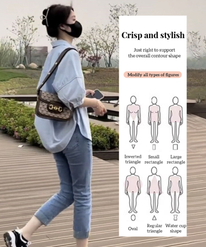 Loose slimming thin white shirt for women