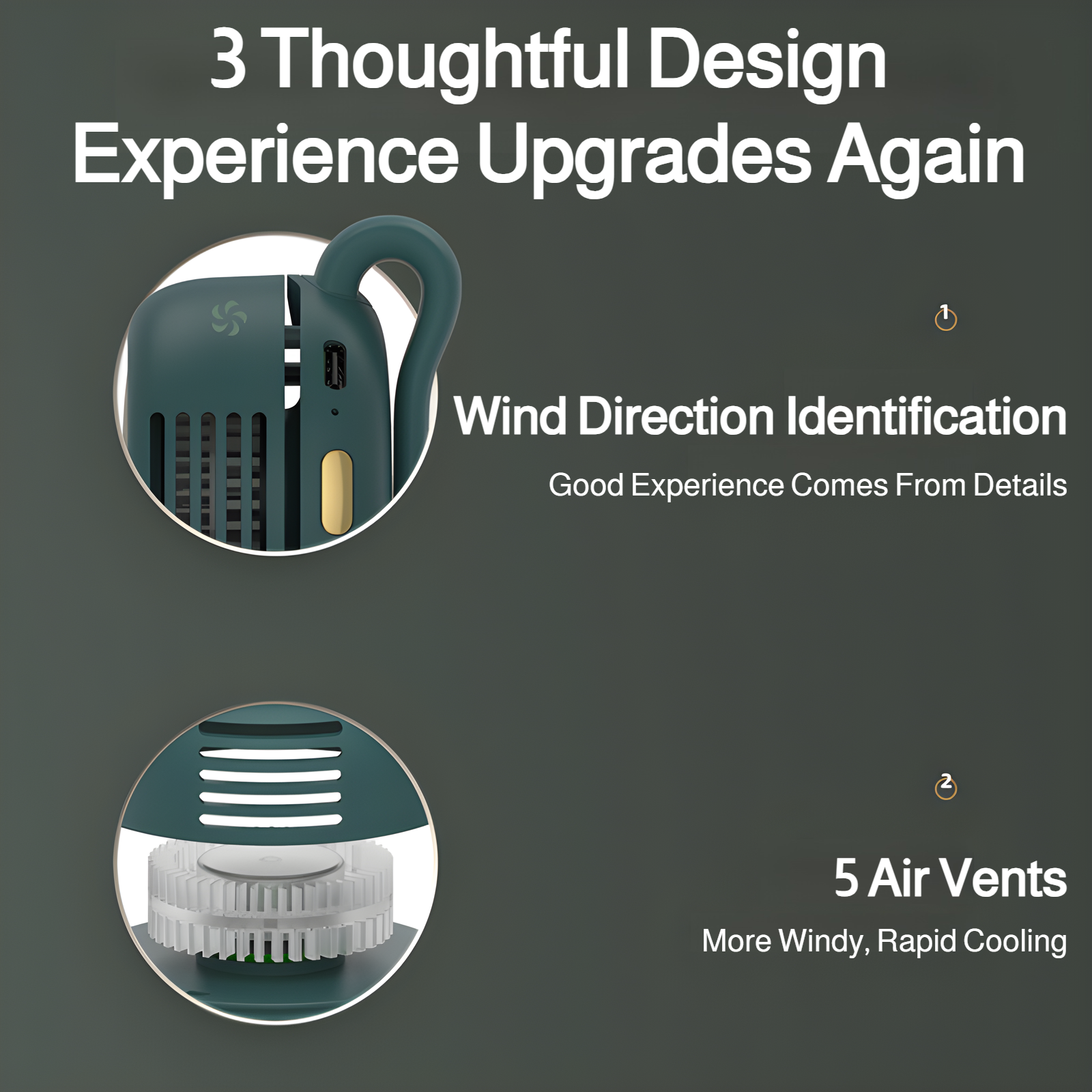 Small cyclone fan USB small fan clip fan clip collar waist hanging portable buckle fan