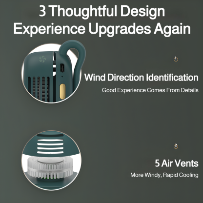 Small cyclone fan USB small fan clip fan clip collar waist hanging portable buckle fan