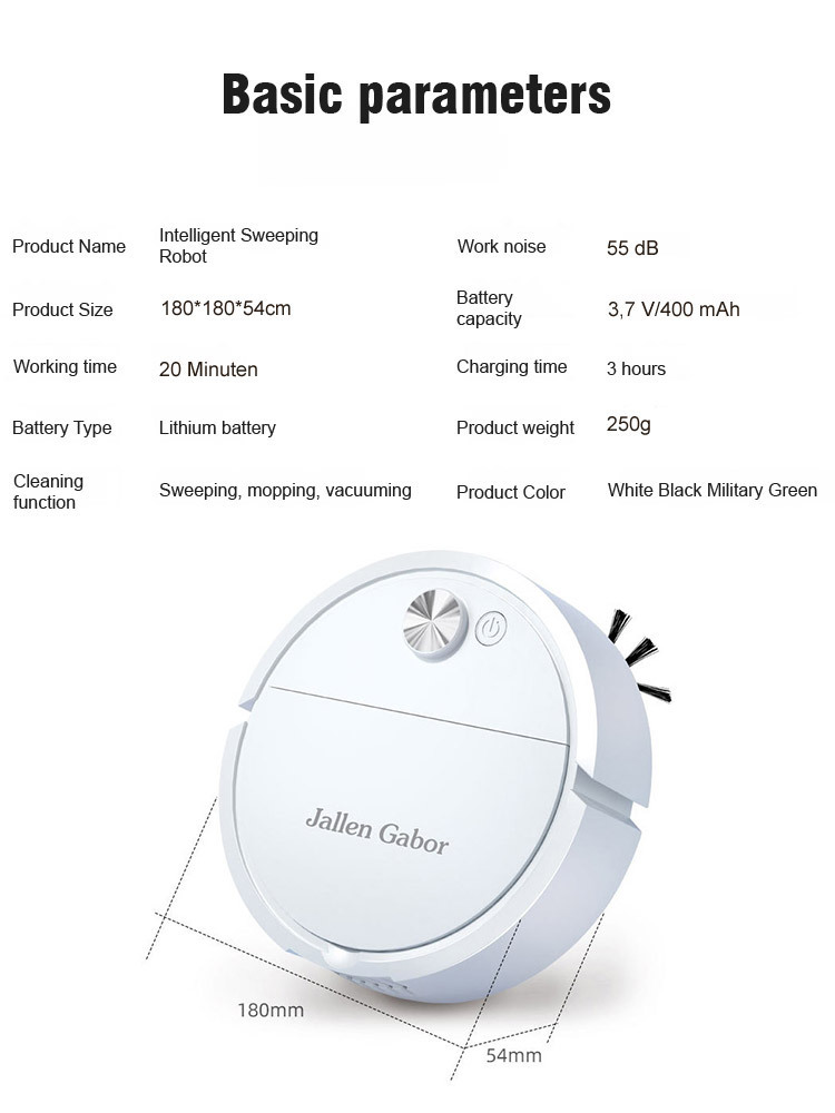 Low-noise powerful cleaning and disinfecting robot vacuum
