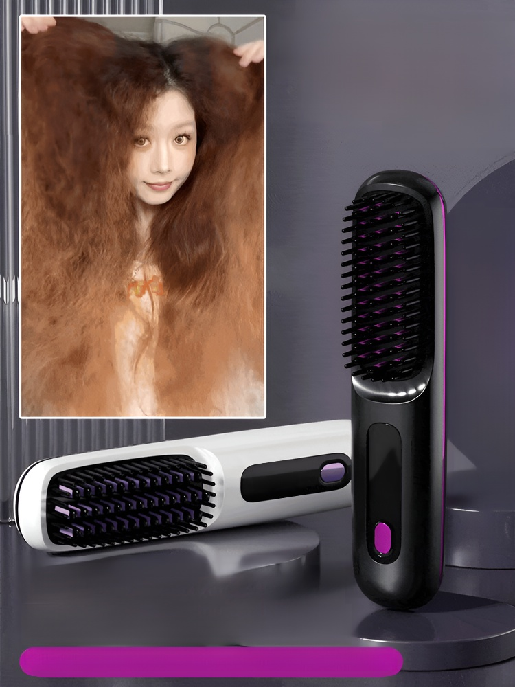 Portable Straightening and Curling Cordless Negative Ion comb