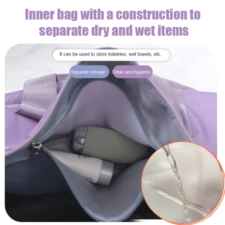 Large capacity universal wheel waterproof dry wet separation travel bag