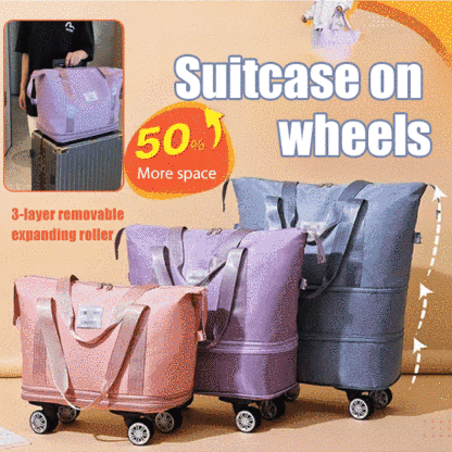 Large capacity universal wheel waterproof dry wet separation travel bag