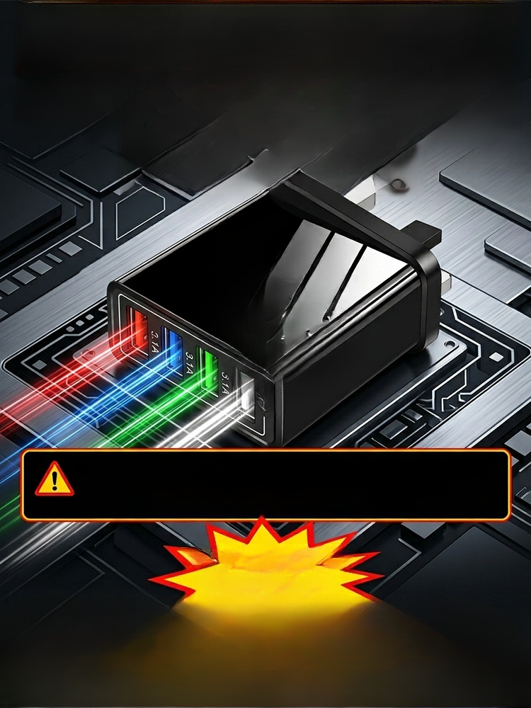 Four-Port Travel Charger for Extended Phone Battery Life