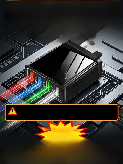 Four-Port Travel Charger for Extended Phone Battery Life