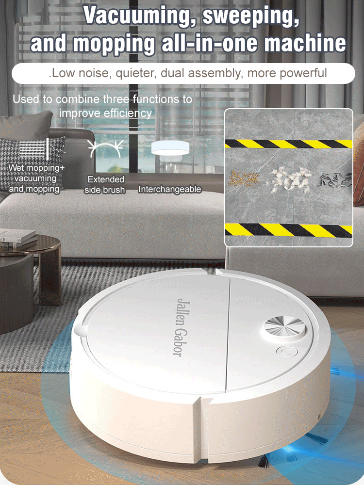 Low-noise powerful cleaning and disinfecting robot vacuum
