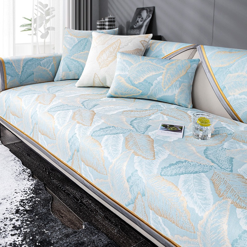 Light luxury all-season universal ice silk sofa cushion