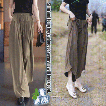 JL Casual Fashion Pleated Wide Leg Pants