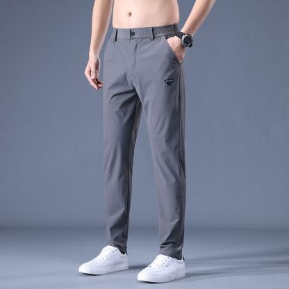 Elastic straight-leg pants for casual and sports time