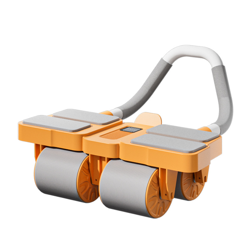 Four rounds of automatic rebound tummy tuck and roll abdominal fitness wheel