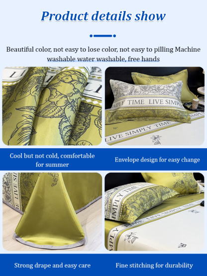 Ice Silk Cooling Mat 3 Piece Set