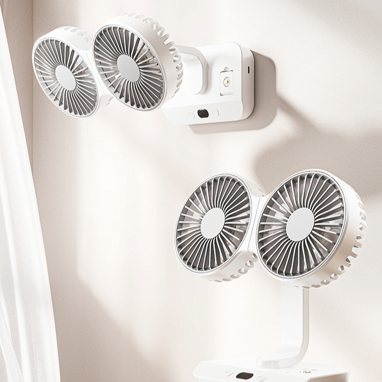 Double-head six-blade cooling fan