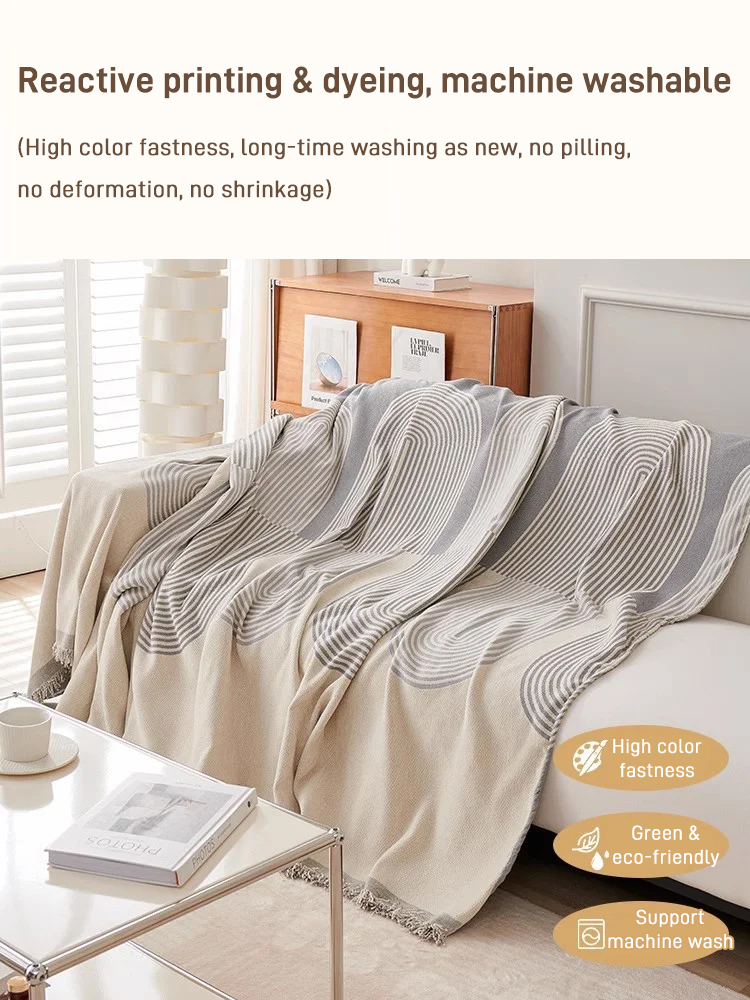 Double sided chenille sofa cover