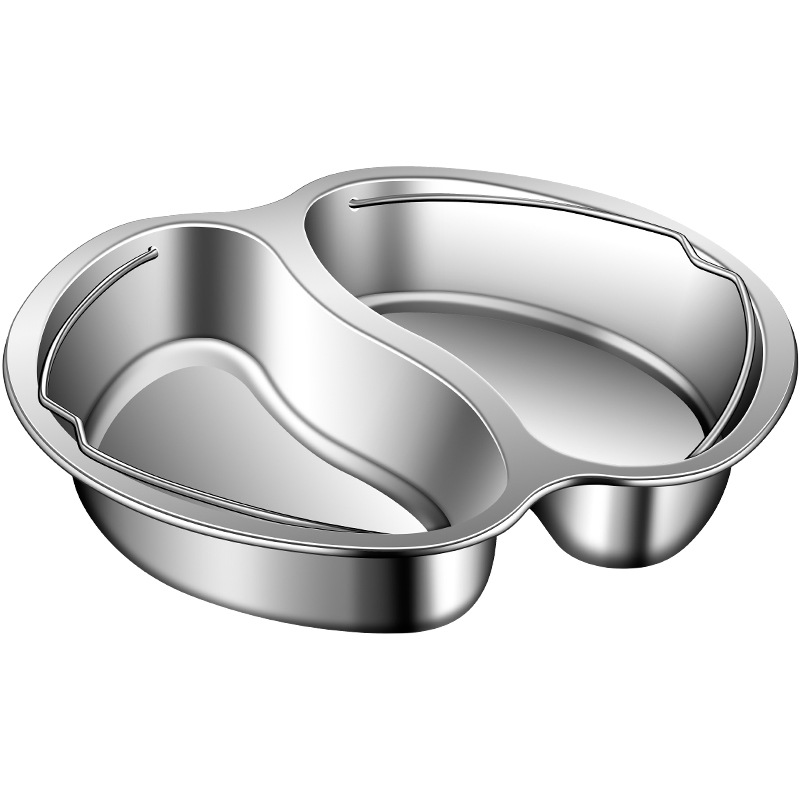 304 Stainless Steel Multi-Purpose Steamer Tray with Carrying HandleDouble Compartment Steamer Tray