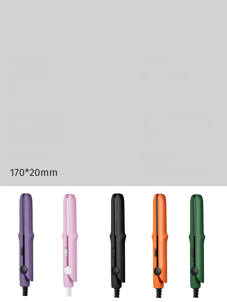 Mini ceramic hair straightener with constant temperature care, portable and space-saving, straightens and curls hair with just one click