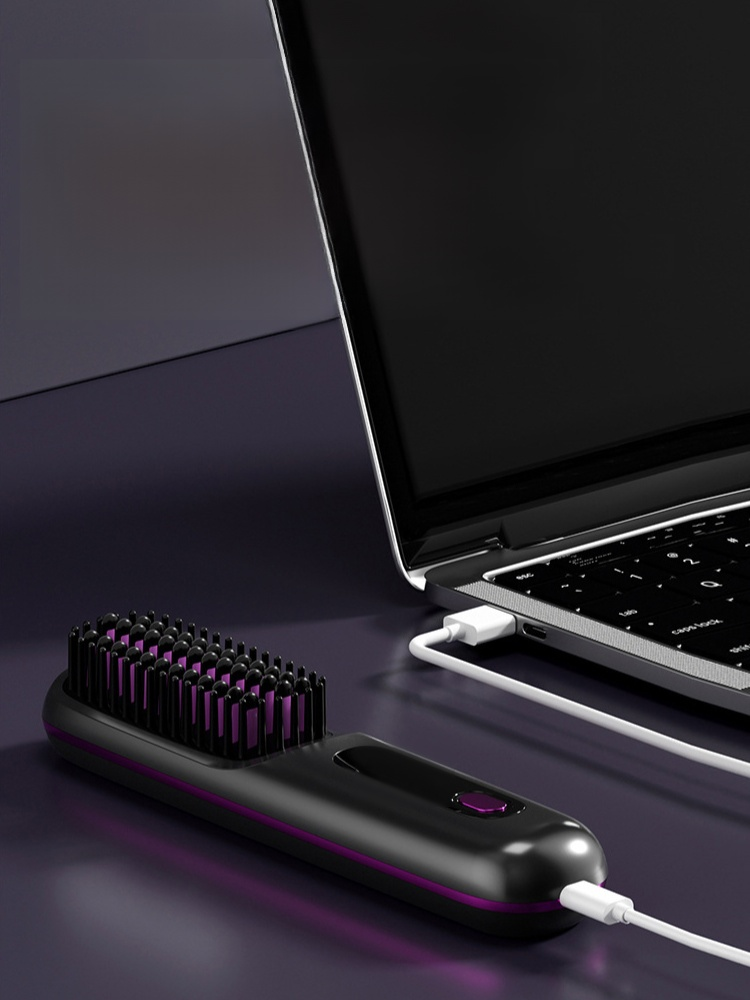 Portable Straightening and Curling Cordless Negative Ion comb