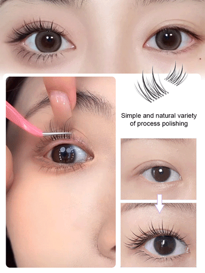 Double-pointed sunflower invisible false eyelashes