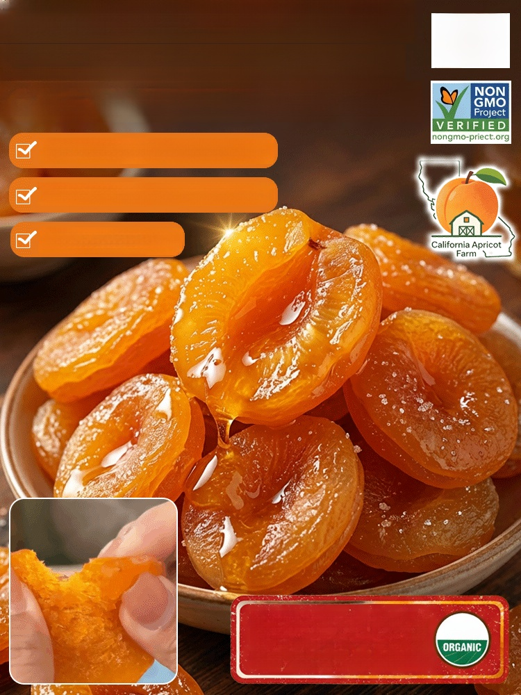 California Golden Orchard Natural Dried Apricots 🌞 Soft, Chewy, And With A Perfect Balance Of Sweet And Sour Flavors