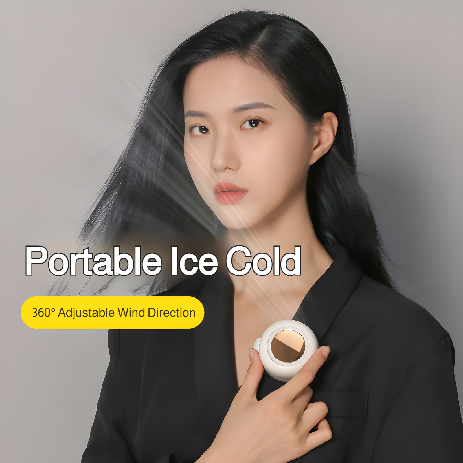 Small cyclone fan USB small fan clip fan clip collar waist hanging portable buckle fan