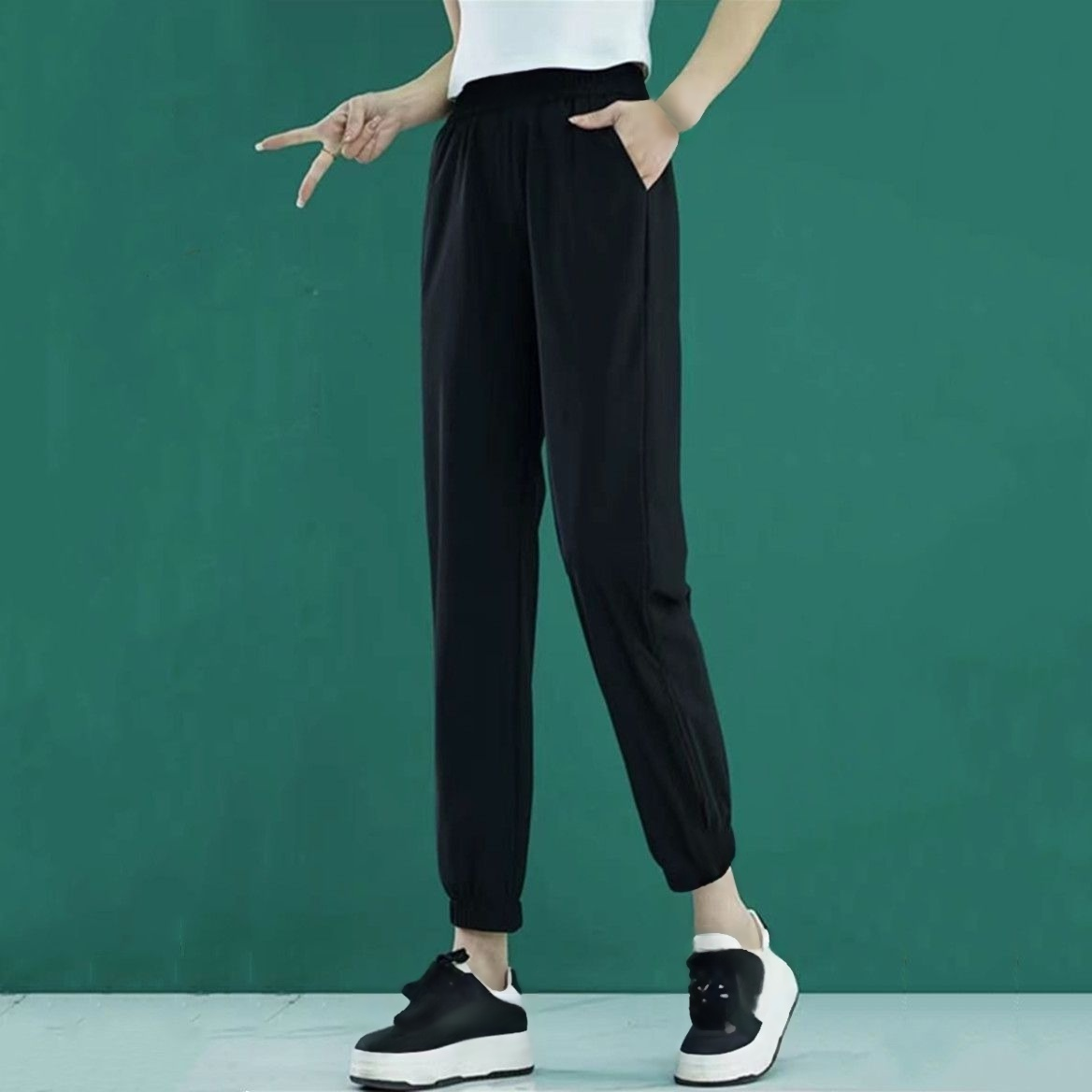 Ice silk loose casual pants